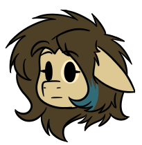 Headshot of a staring pony